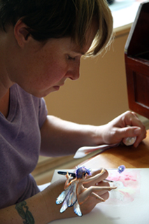 Wendi Nordell and her fairy assistant "Flit"
